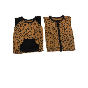 Kyte Baby Bamboo Snap Romper Leopard Print Lot 2 Size 6-12 Months Unisex
